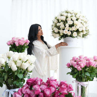 Surprising Mom on Emirati Mother’s Day with Flowers