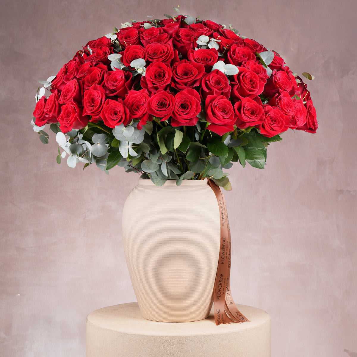 100 Red Roses  Vase