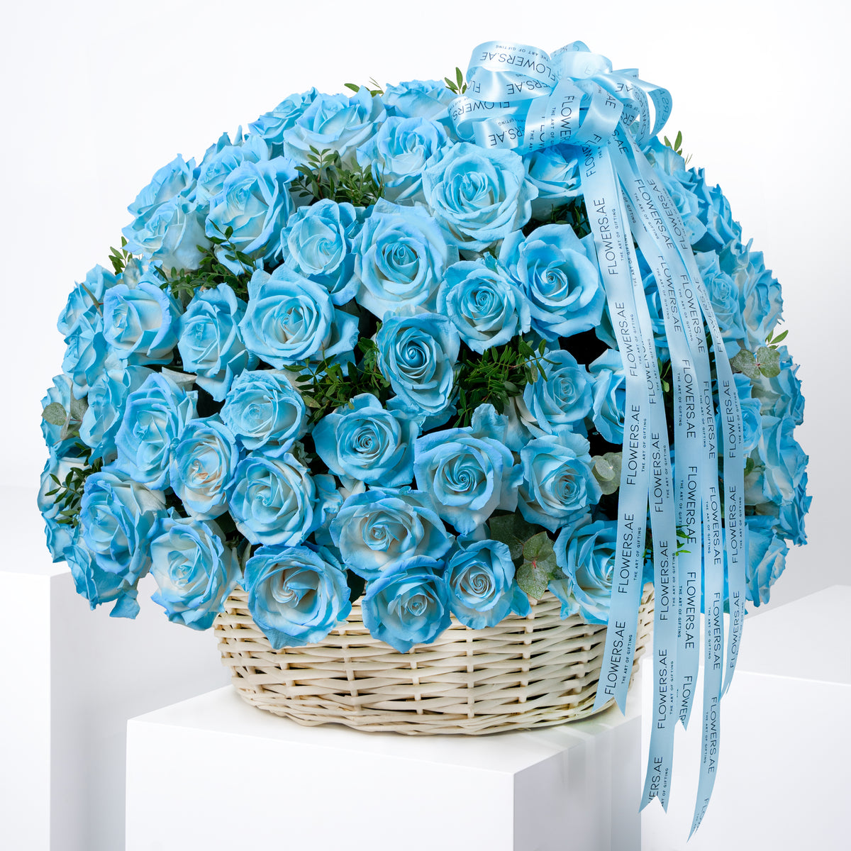 200 Tiffany Blue Roses Basket