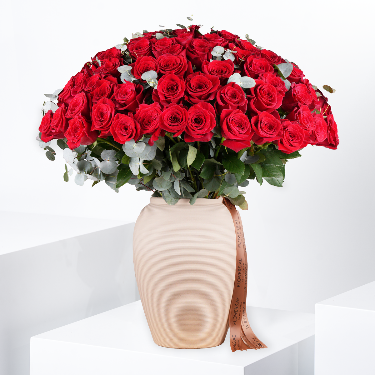 100 Red Roses  Vase