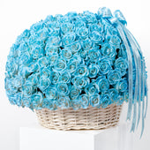 Birthday 365 Tiffany Blue Roses Basket