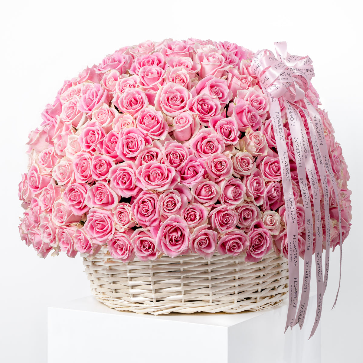 365 Pink Roses Basket