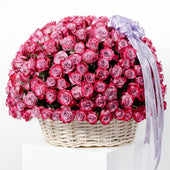 200 Purple Roses Basket