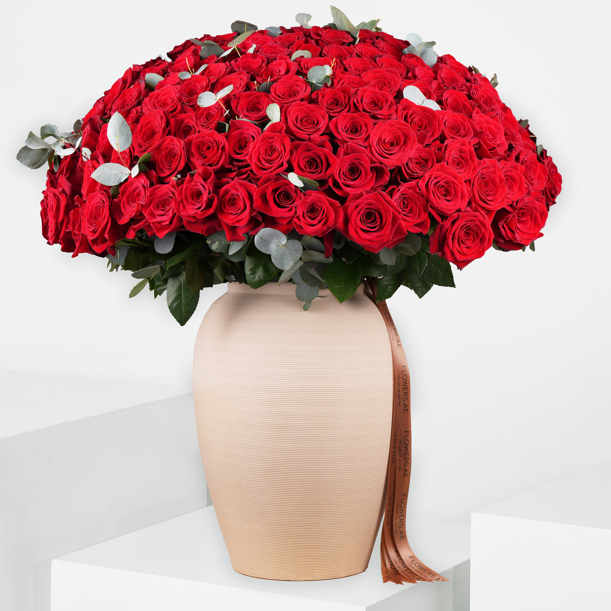 200 Red Roses  Vase