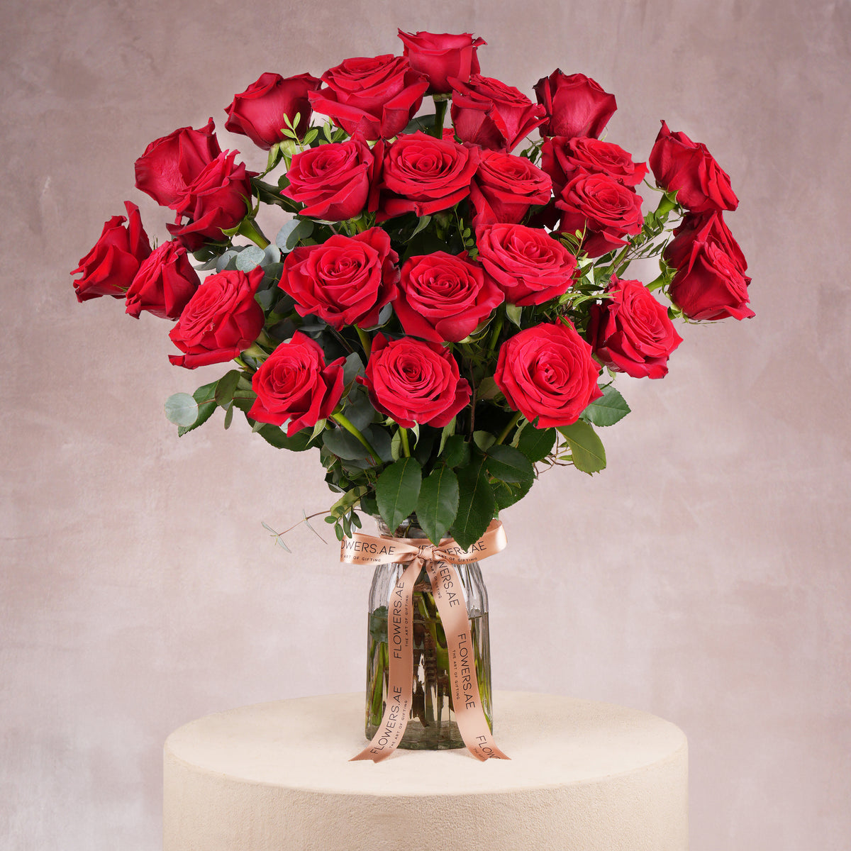 25 Red Roses  Vase