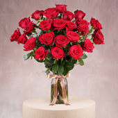 25 Red Roses  Vase