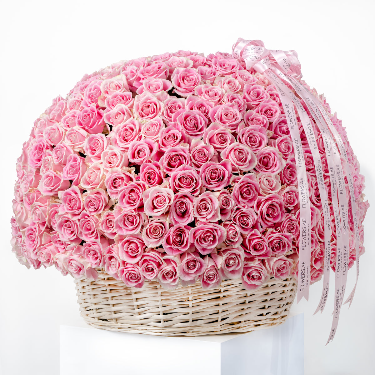 500 Pink Roses Basket