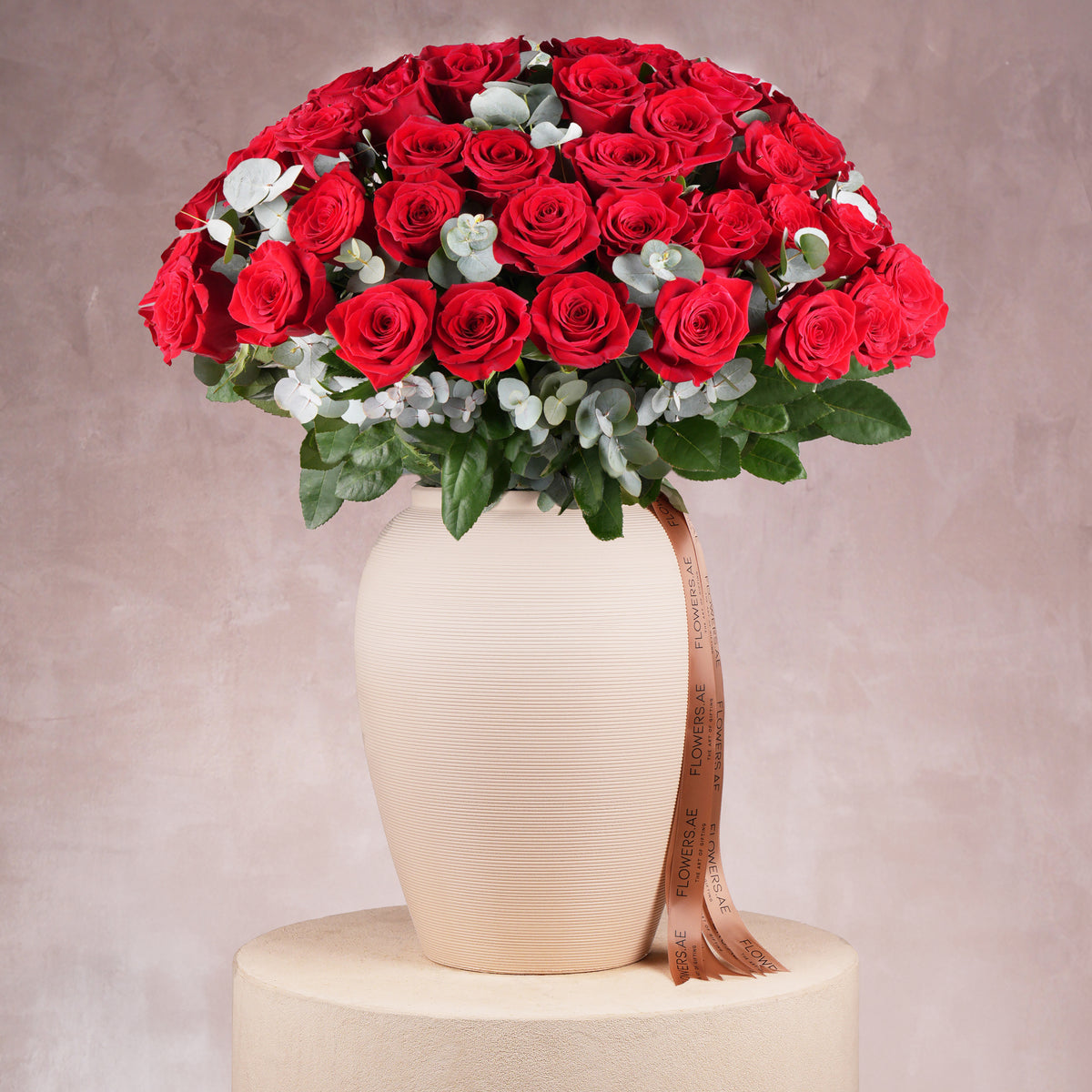 50 Red Roses  Vase