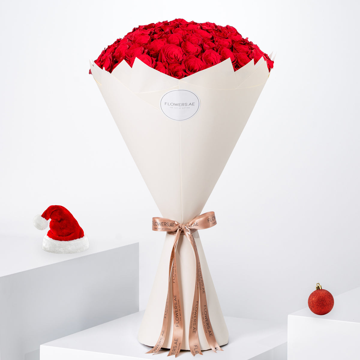 50 Festive Red Roses