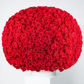 999 Red Roses  Hatbox