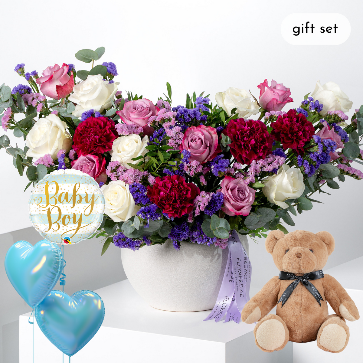 Baby Lavender Floral  Vase (Gift Set)