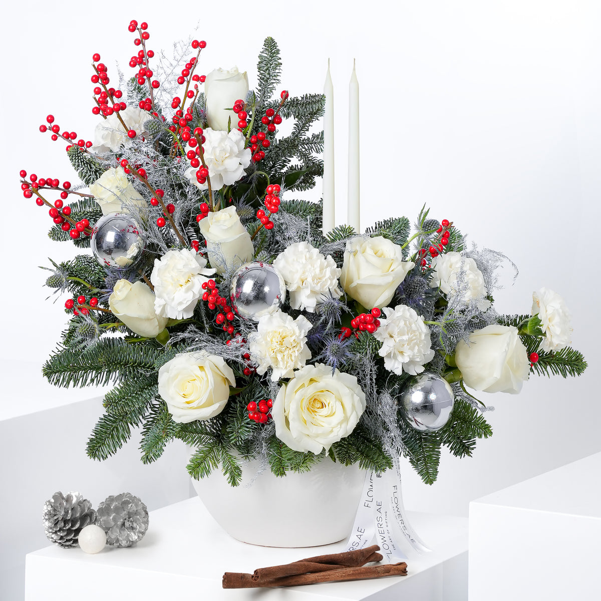 White Festive - Vase