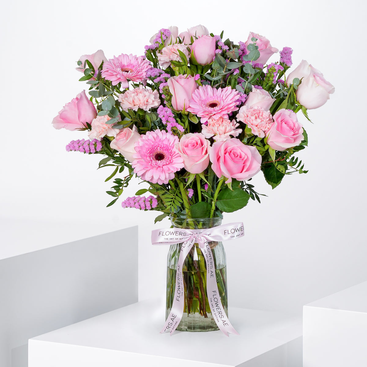 Birthday Pink Perfection Glass Vase