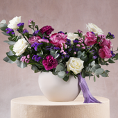Birthday Lavender Floral  Vase