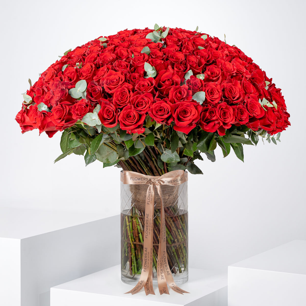 200 Red Roses  Vase