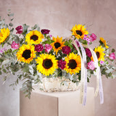 Royal Sunflower Basket