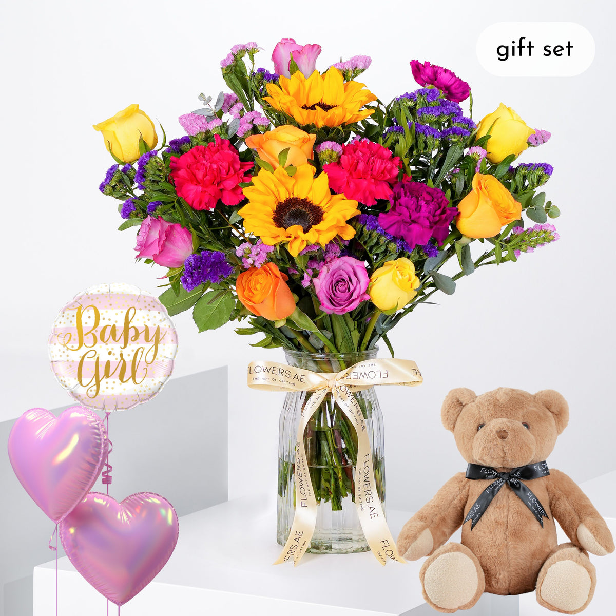 Baby Vibrant Glass Vase - (Gift Set)