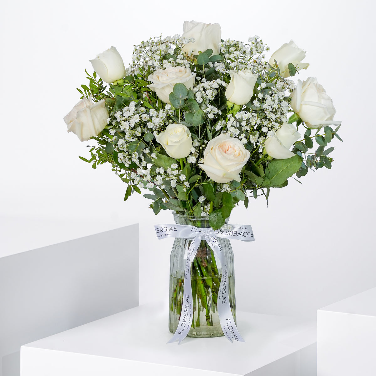 Birthday Perfect White Glass Vase