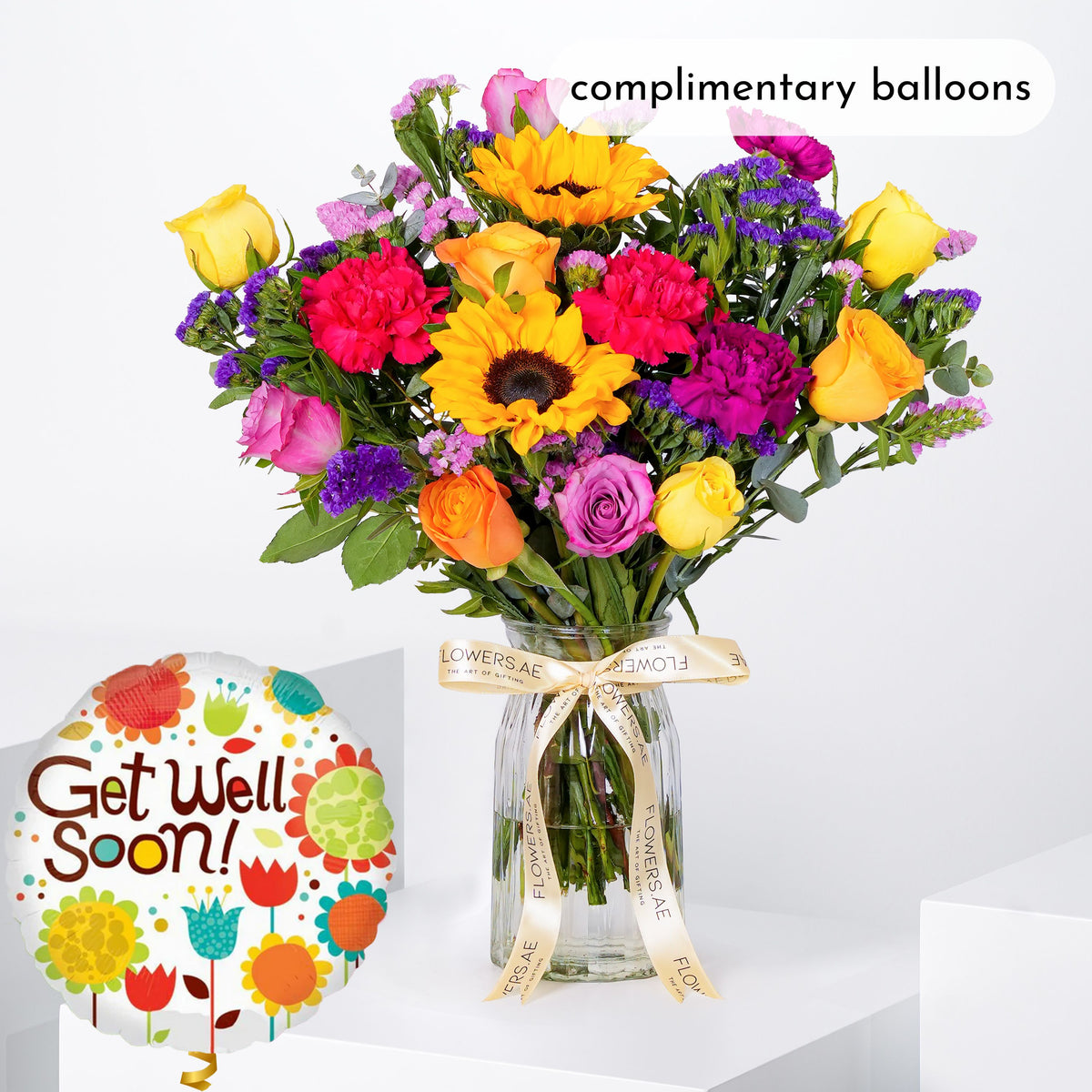 Get Well Vibrant Glass Vase