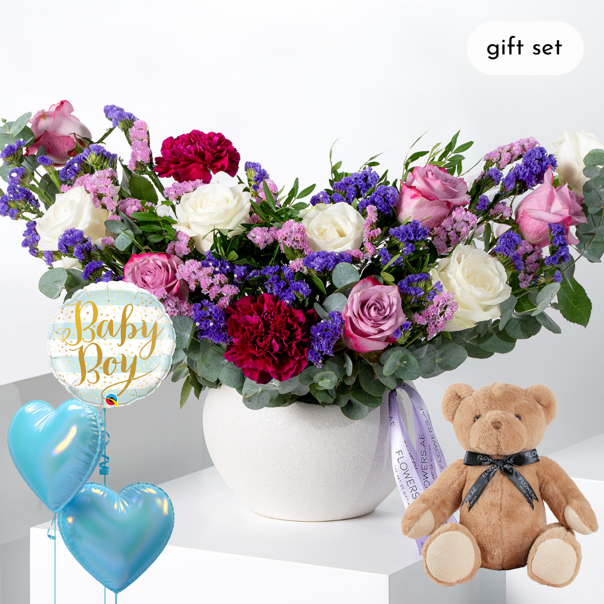 Baby Lavender Floral  Vase (Gift Set)