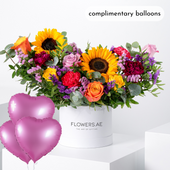 Petite Vibrant Hatbox - (Complimentary balloons)