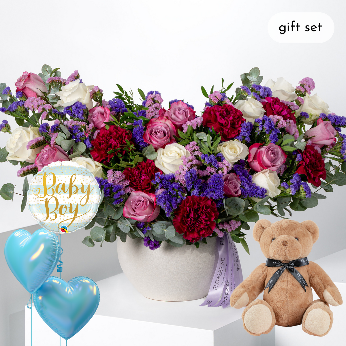 Baby Lavender Floral  Vase (Gift Set)