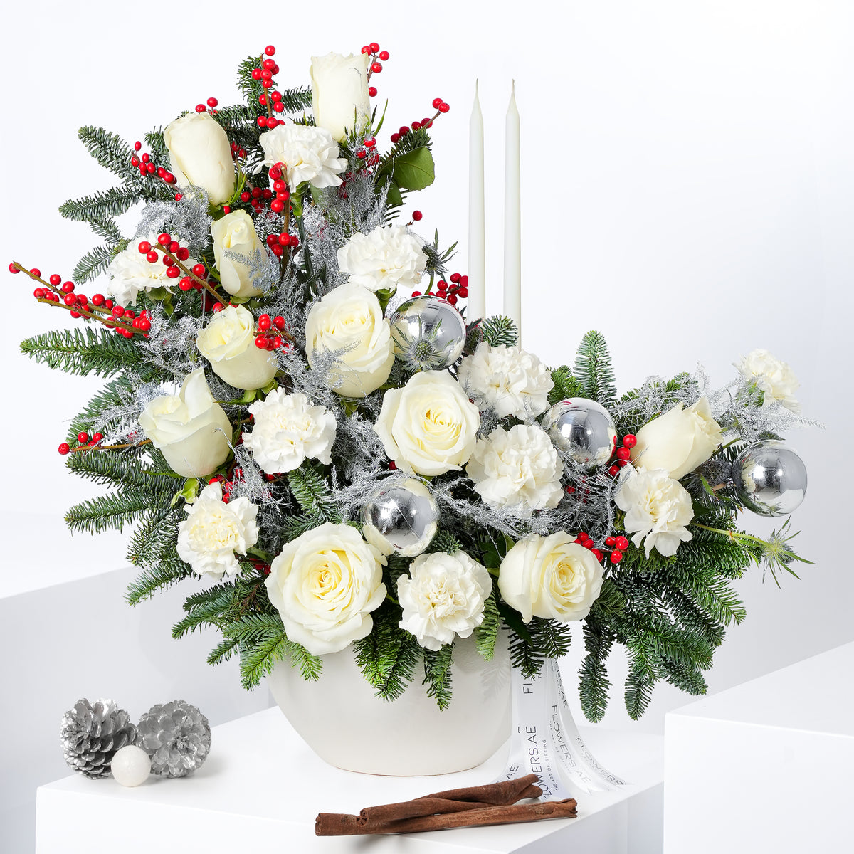 White Festive - Vase