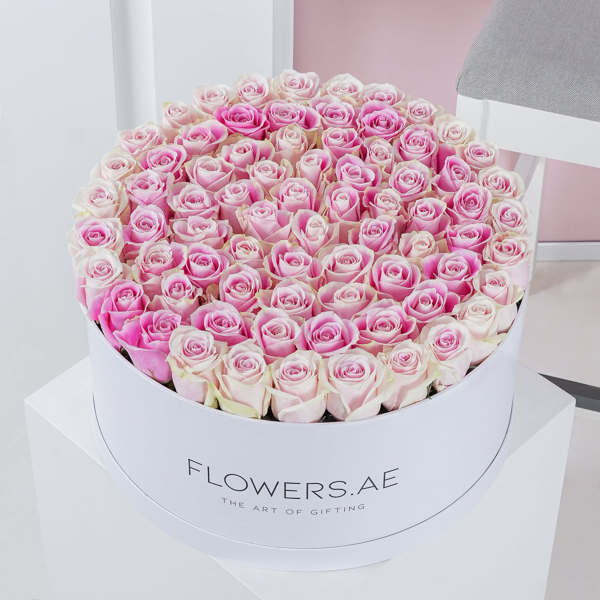 XXL Pink Roses Hatbox