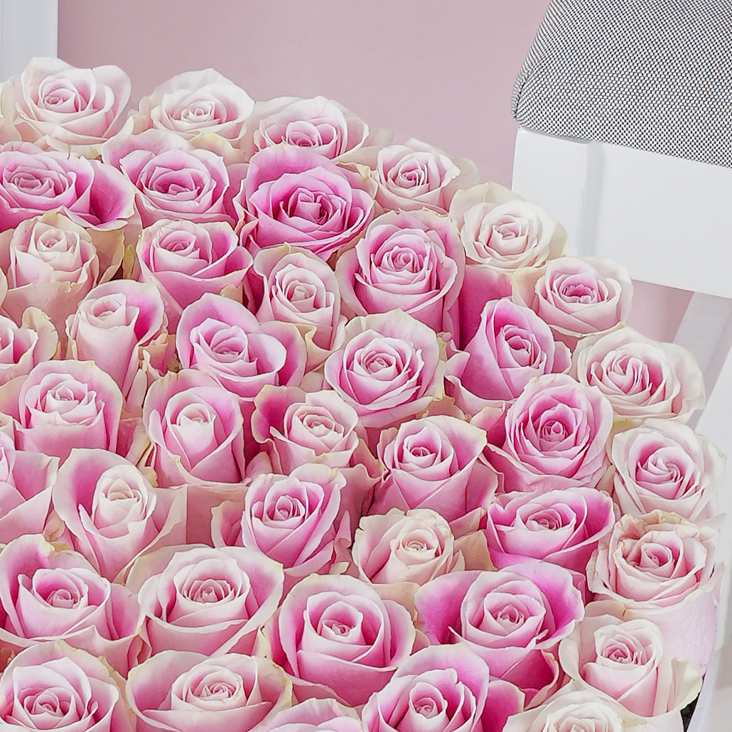 Valentine XXL Pink Roses Hatbox