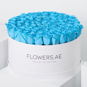 XXL Tiffany Blue Roses  Hatbox