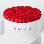 Valentine XXL Red Roses Hatbox