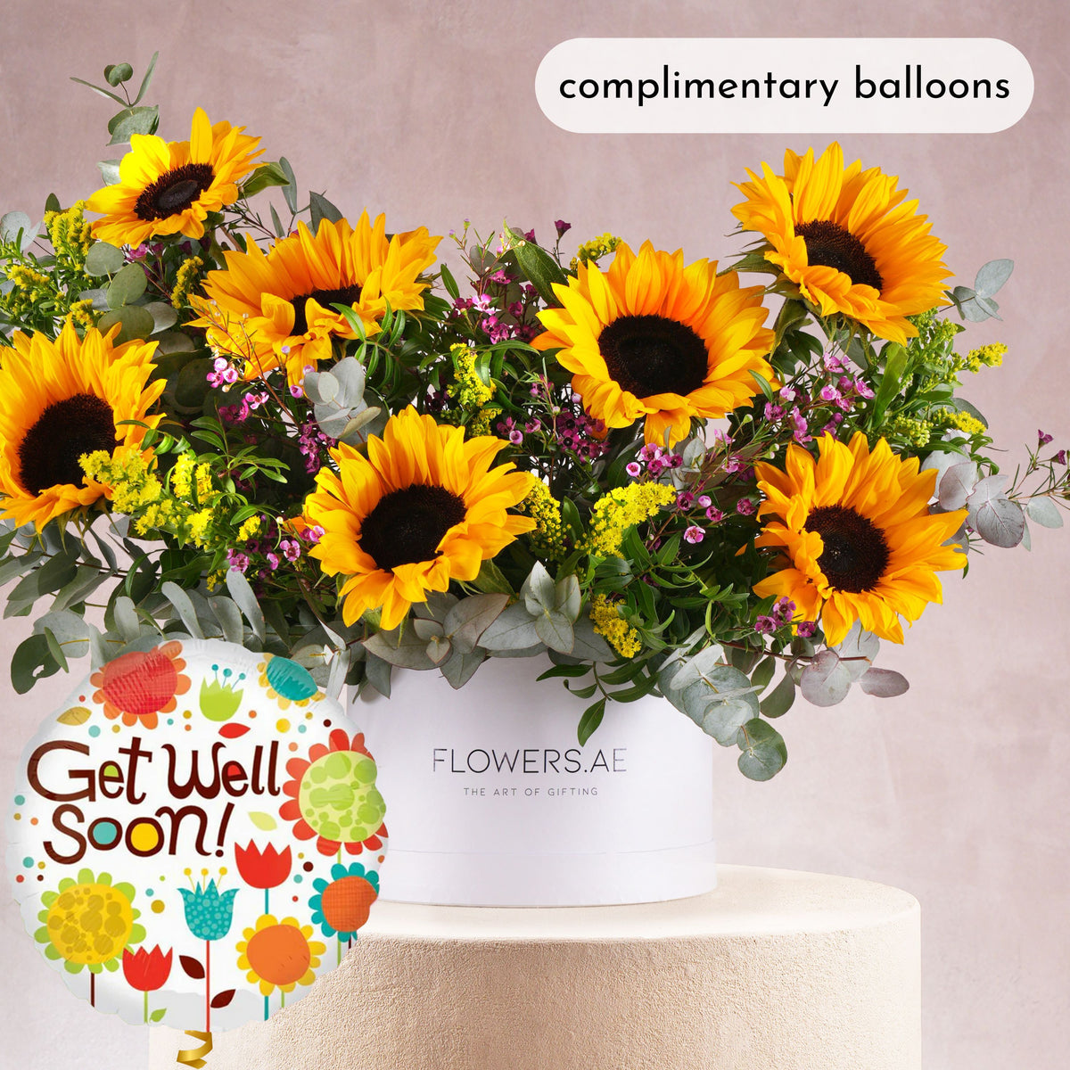 Luxury Sunflower Hatbox