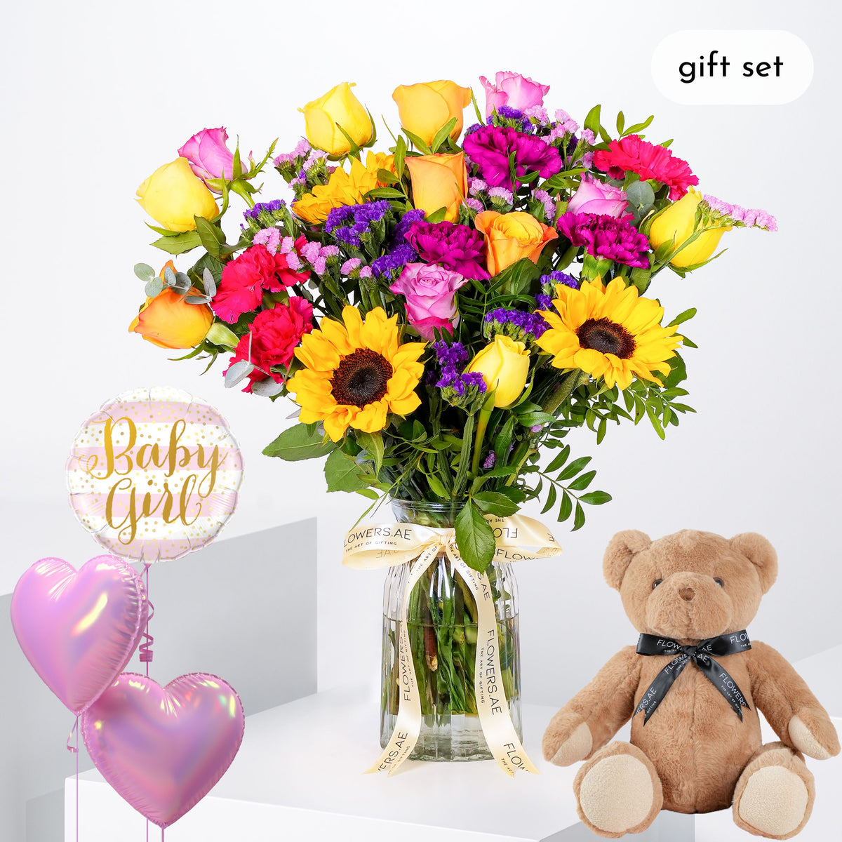 Baby Vibrant Glass Vase - (Gift Set)