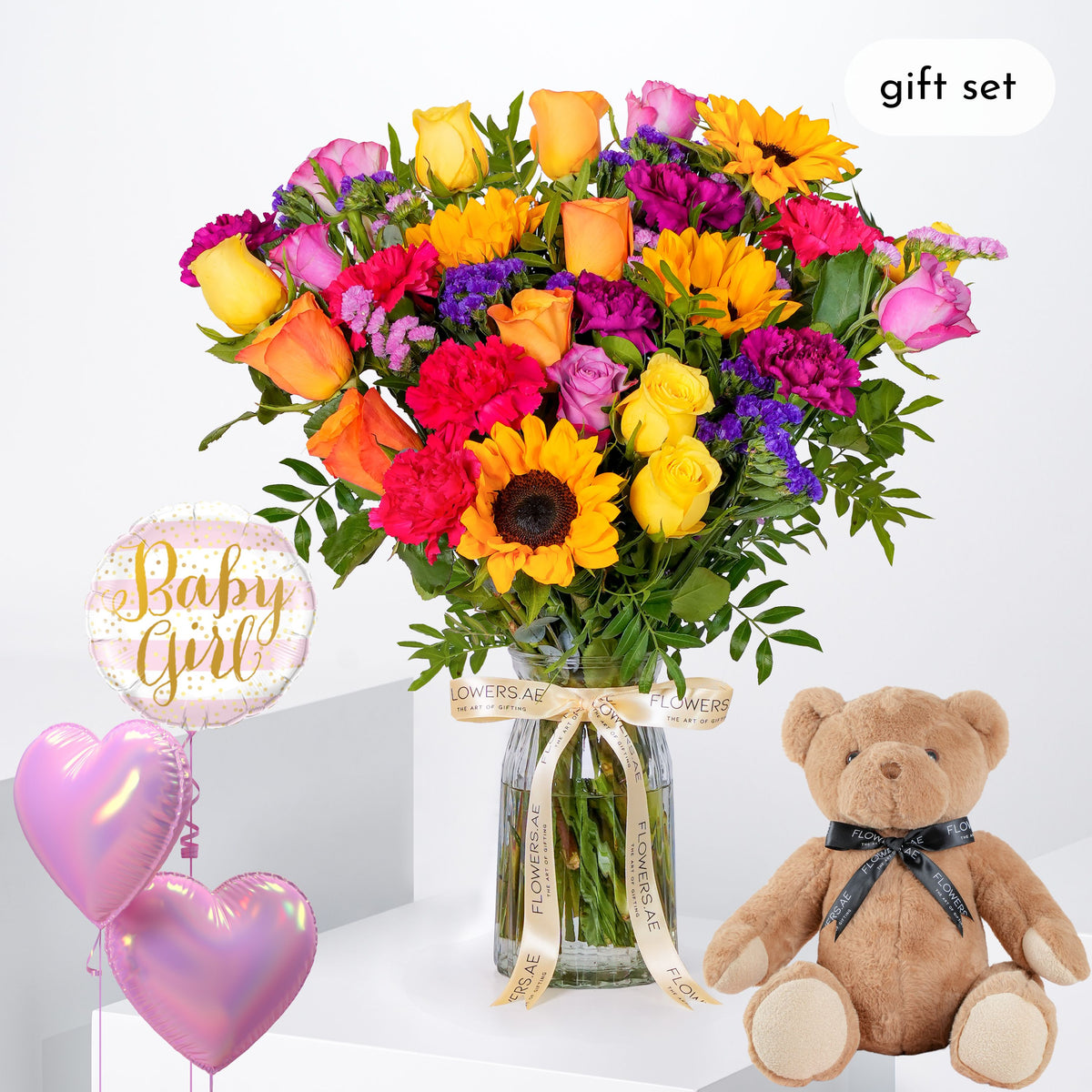 Baby Vibrant Glass Vase - (Gift Set)