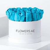 Tiffany Blue Roses Hatbox